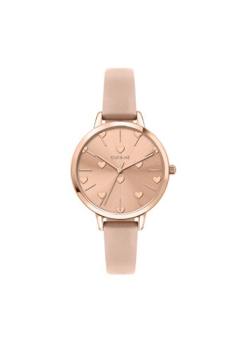Oui & Me Amourette Pink Leather w/Rose Gold Dial